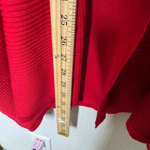 Liz Claiborne Women’s 5X Open Front Cardigan Sweater Red NWT Cabaret Rayon Blend - Picture 5 of 8
